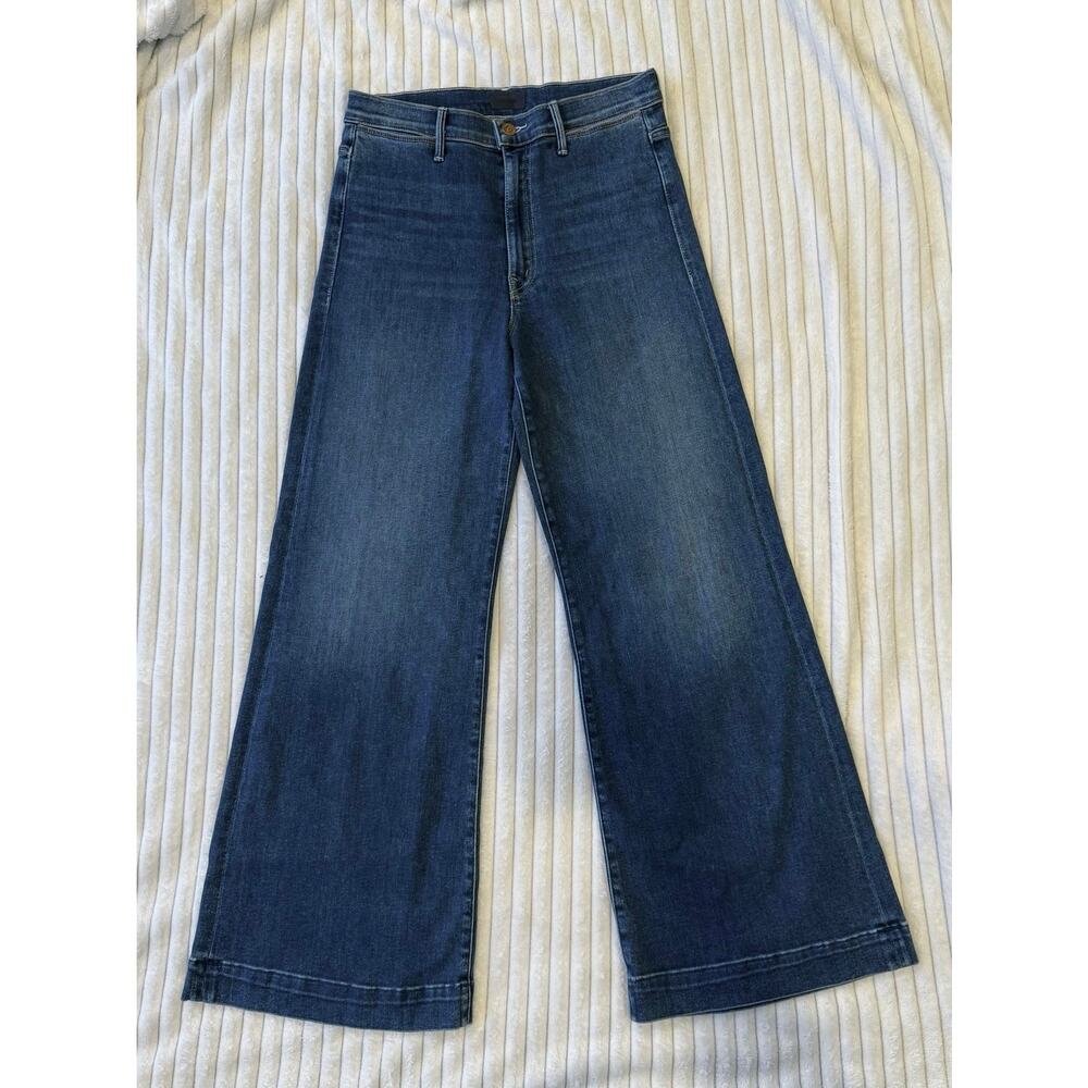 MOTHER Blue Wide Leg Flare Jeans - Picture 9 of 16